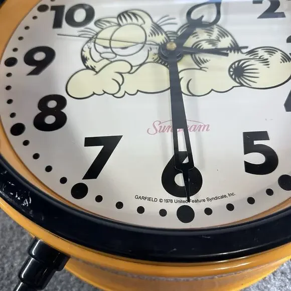 1978 "The Big Fat" 17" Garfield Alarm Clock Sunbeam 883-100 Vintage WORKS - READ - Picture 3 of 12